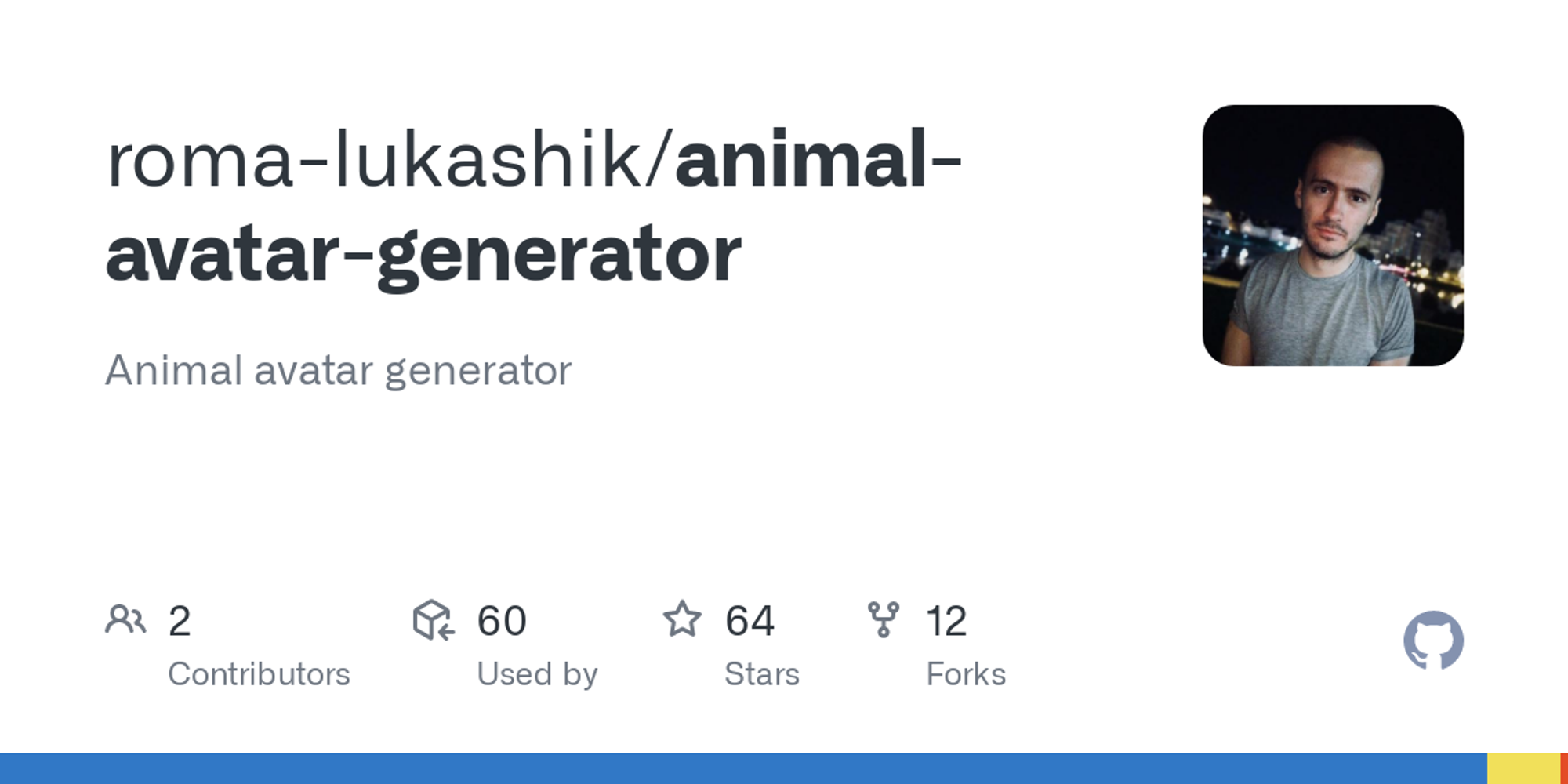 GitHub - roma-lukashik/animal-avatar-generator: Animal avatar generator